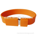 hot sale environmental friendly pure color silicone usb bracelet